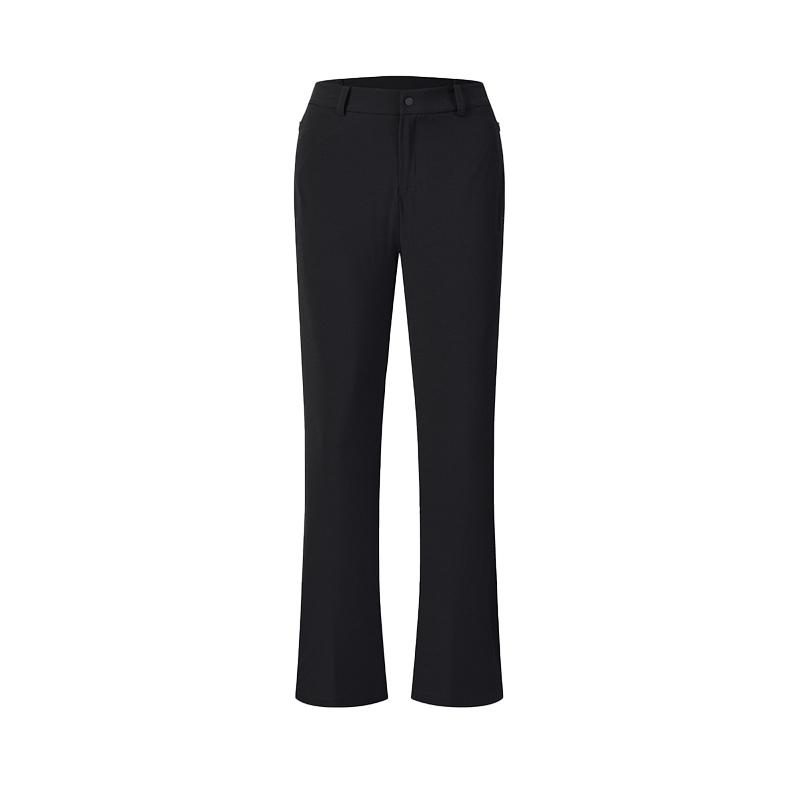 FILA Golf Series Fashion Simple Classic Comfortable Versatile Sports Golf Micro Flare Knitted Casual Pants Women pants Deep-Black A11W625804FBK