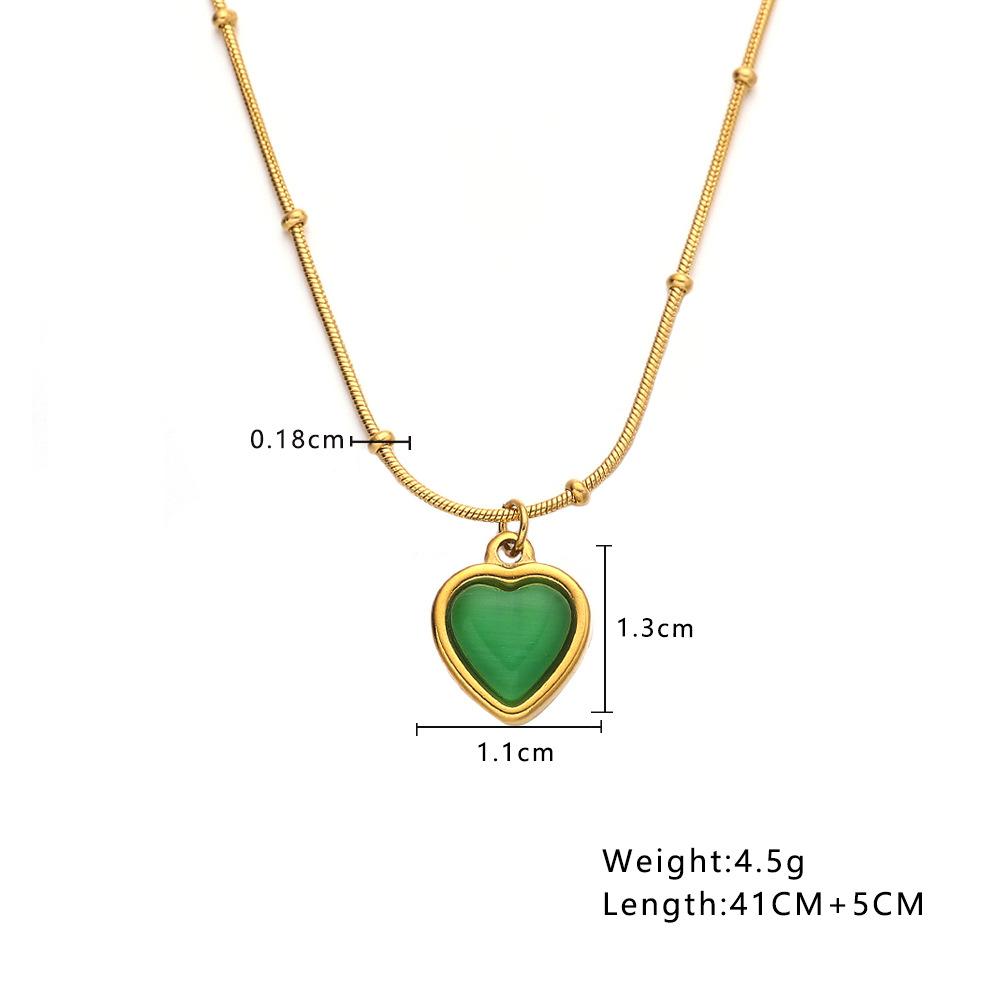 European and American, Sweater Chain High-end Peach Heart Collarbone Chain Retro Gold Love Heart Shape, Necklace Female