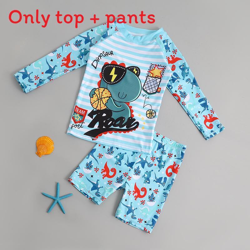 Toddler Cartoon Sun Protection Swimsuit With Quickdry Polyester For Water Sports