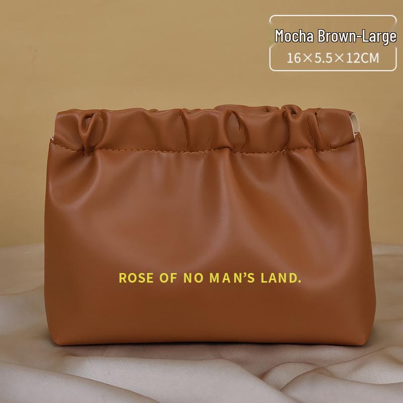 Portable Makeup Bag with Lipstick, Data Cable, Bluetooth Headset, Charger, and Key Storage; Automatic Closure Spring Sheet Design
