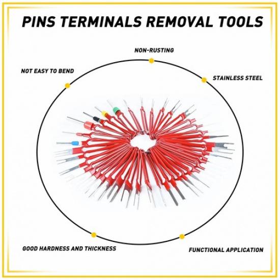 41x Extractor Pin Tool Terminal Ejector Connector Removal Set + Protective Bag