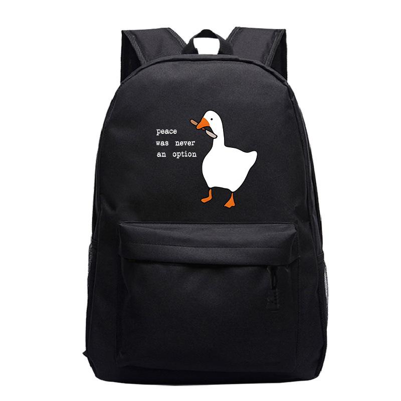 Primary And Secondary School Students Schoolbag Goose Personalized Printing Youth Leisure Simple Backpack Large Capacity