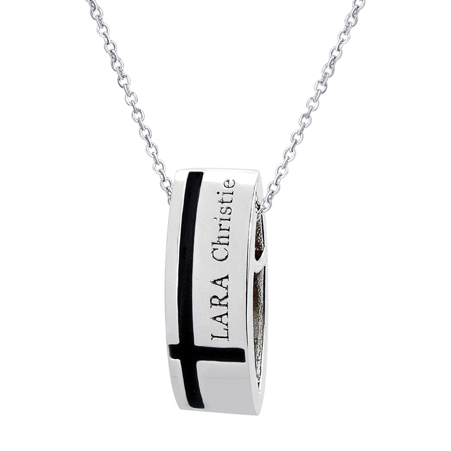 Marine Cross Necklace [Lara Christie] [BLACK Label] cp3119-b чёрный