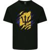Torn Barbados Flag Barbadians Day Football Mens Cotton T-Shirt Tee Top
