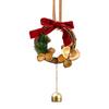 Christmas Red Velvet Bow Bell Pendant Tree Decoration