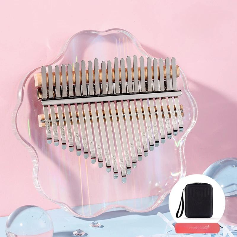 17/21 Keys Transparent Kalimba Music Instruments Portable Kalimba Fingers Piano Clear Pitch Stylish Crystal Transparent Thumbs Piano