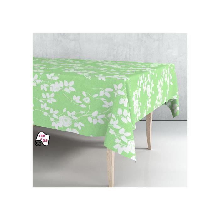 Nappe à Rouleau - Exma - Vert Clair - 140x25m - Synthétique - Non Lavable