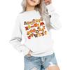 Kids' Fashion Loose-Fit Casual Long-Sleeve Christmas Print Oversized Crewneck Sweatshirt