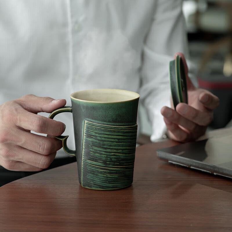 Wanqiantang Ceramic Office Tea Mug with Lid