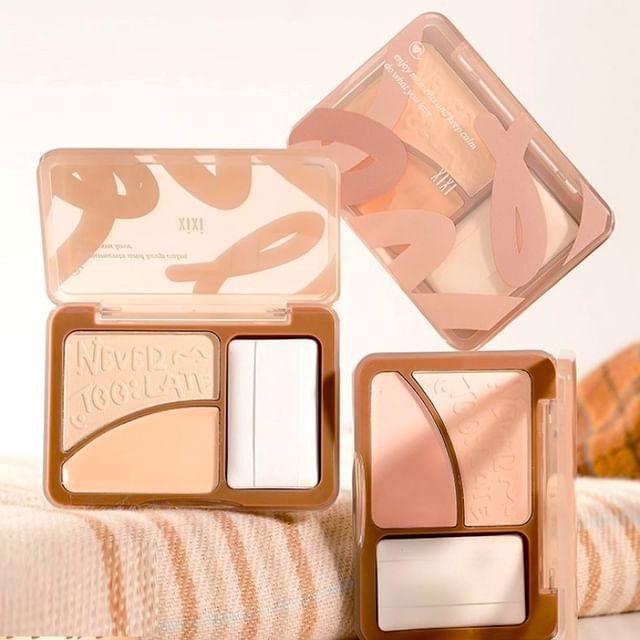 xixi - Tone Soft Focus Double Highlight Palette - 2 Colors 01 Cold Pink