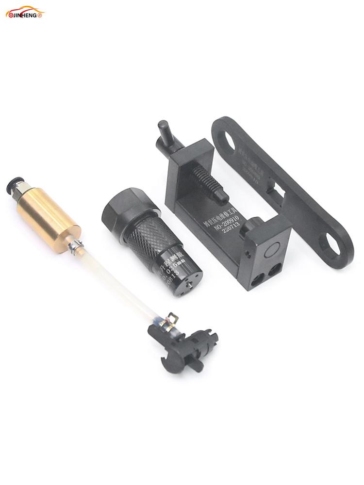 CRIN Piezo Injector Nozzle Cap Remove Plunger Install AHE Stroke Travel Measuring Boost Valve Pressure Repair Tools Video Guide