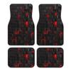 Applicable To All Car Models, 4pcs Red 3D Square Pattern Car Carpet, Four Seasons Car Carpet, with Non-Slip Base, Easy To Clean
