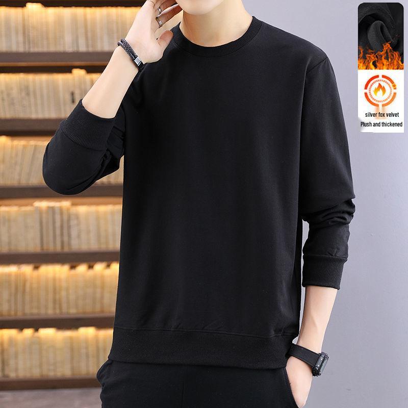 

Men s Plus Velvet Pullover Hoodie: Autumn/Winter 2025 Loose, Heavyweight, Hoodless Jacket for Teens XL (115-130 jin)