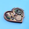 Prague Astronomical Clock 3D Wooden Magnet with Rotating Gears - Czech Travel Souvenir