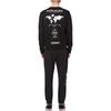 Evisu Neon Green Logo Cuffed Joggers Men bottoms Black 1EAGNM9PP215XX