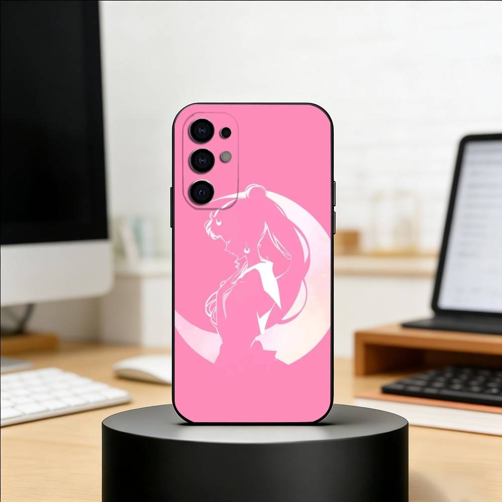 S-Sailor M-Moons Phone Case For Samsung S25,S24,S21,S22,S23,S30,Ultra,S20,Plus,Fe,Lite,Note,10,Black Cover