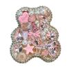 Luxury Rhinestone Pink Bear Hair Clip - New Bangs Accessory