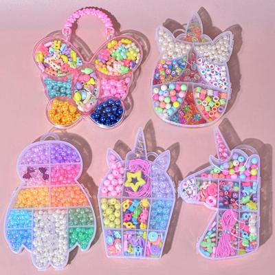 2025 Kinder DIY Perlen Schmuckset: Handgefertigtes Armband & Halskette Lern-Geschenkset für Mädchen