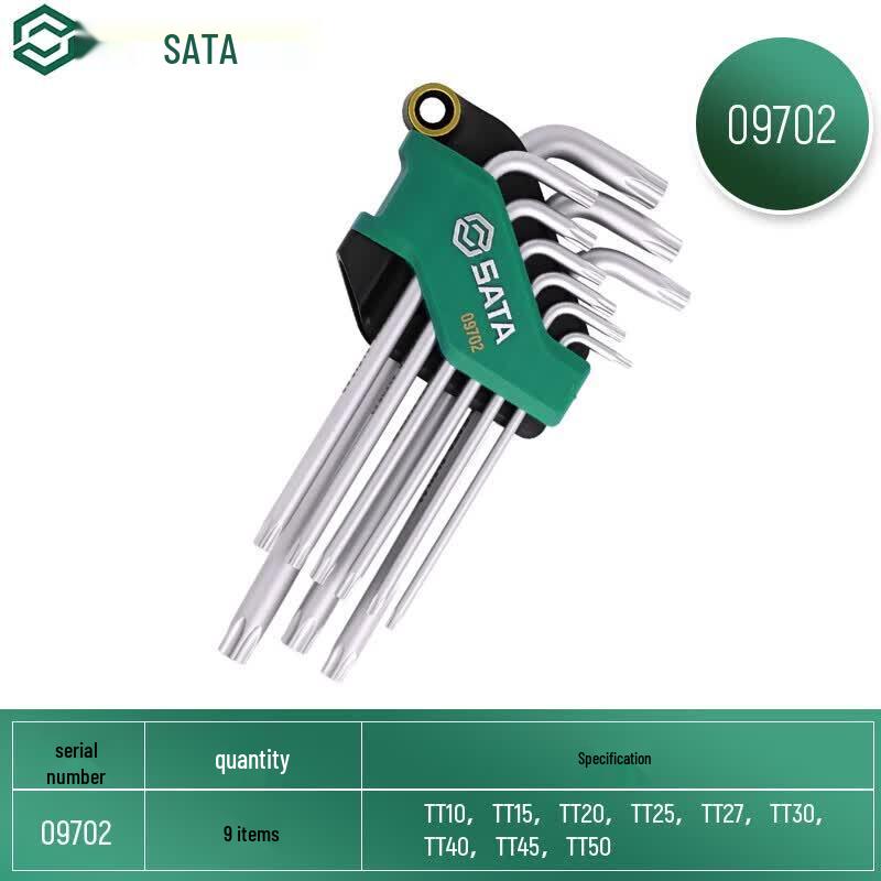 SATA 9-Piece Extended Hollow Torx Wrench Set