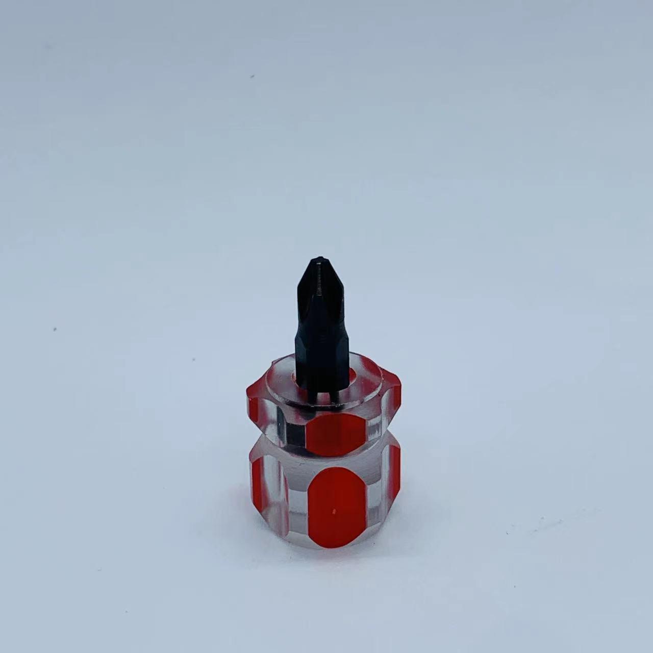 Fender Dual-Use Ultra-Short Insulated Screwdriver: Compact Radish Head, Cross and Flat Design