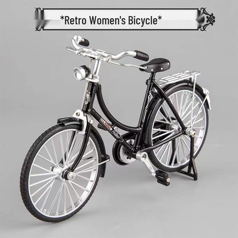 28-Inch DIY Alloy Bicycle Model Toy - Single-Speed Assembly Ornament Collection