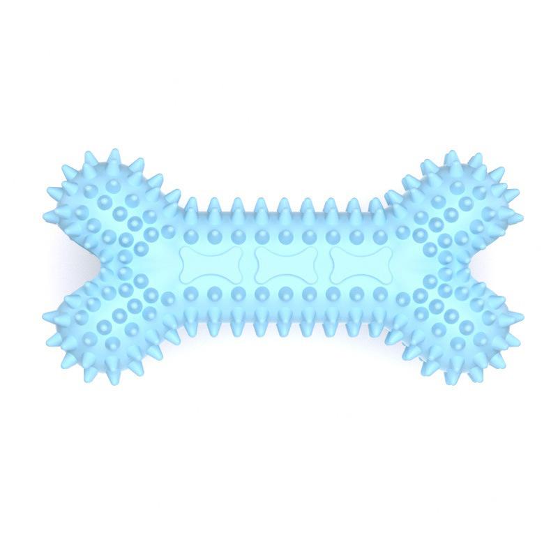 1Pcs/2Pcs Dog Chew Toys Set Spiky Bone & Ball Rubber Teething Toys for Small Medium Dogs Puppies Pet Supplies