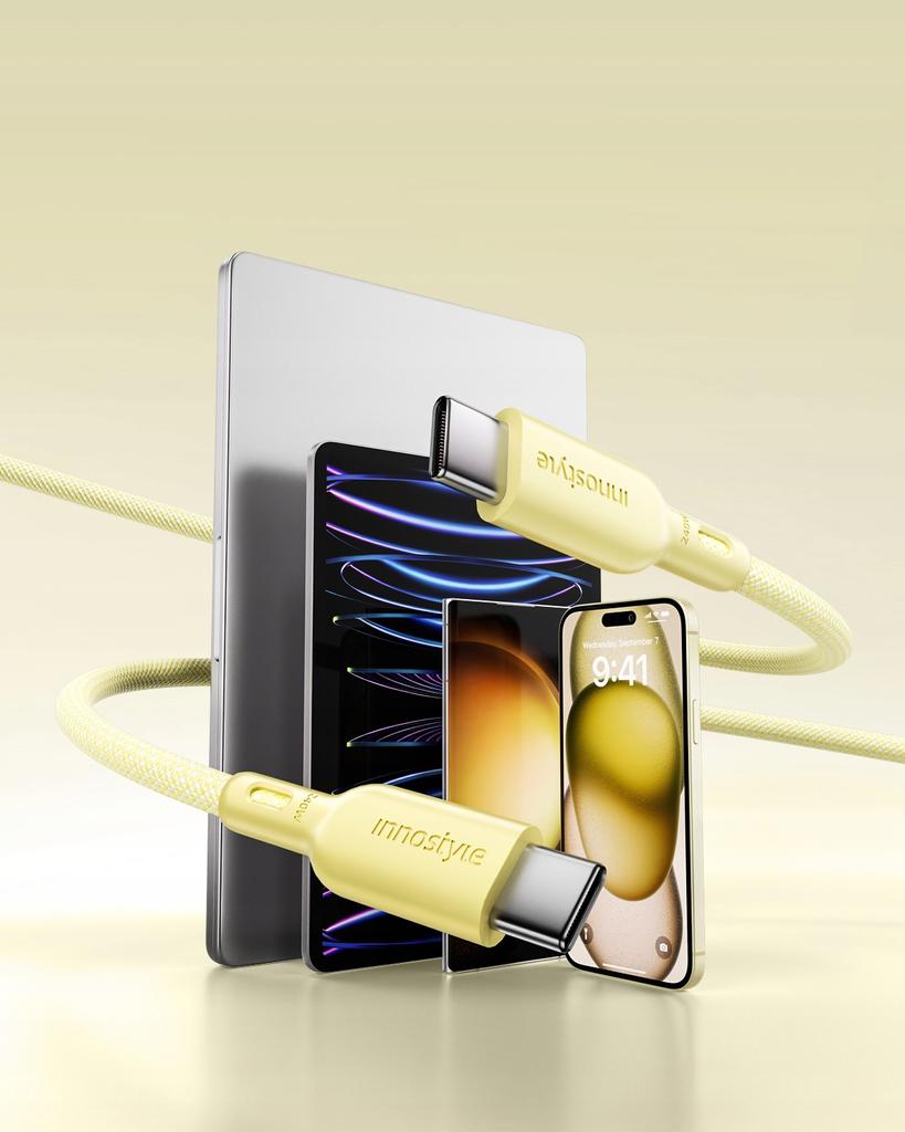 Innostyle Usb-C Fast Charging Cable For Iphone Samsung Kevlar 240W 2M