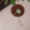 New Chinese Style Ethnic Style Retro Ping An Buckle Cheongsam Hair Ornaments Dripping Oil Flowers Butterfly Tassel Step Shaking Ancient Style Hairpin