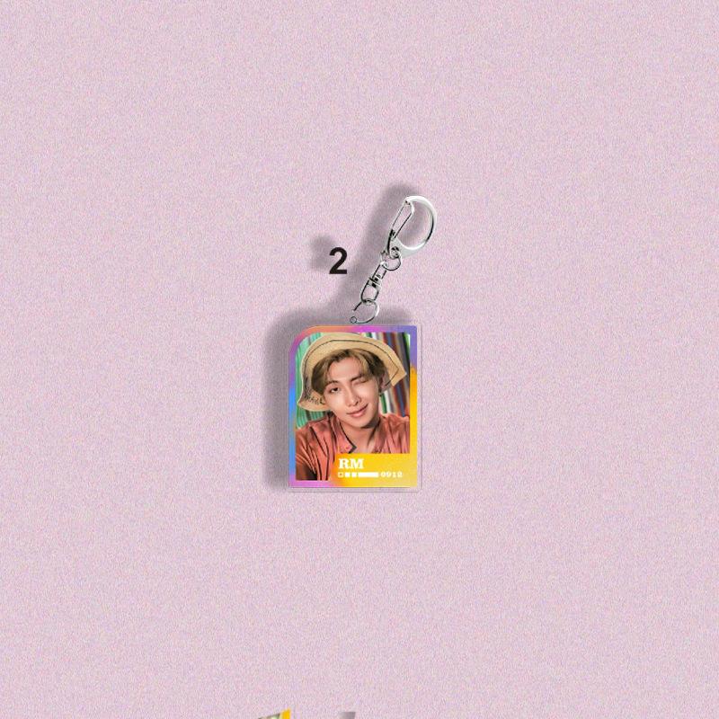 BTS K-pop Keychain, Gradient Photocard Style Keyring, Kpop Idol ID Photo Style Bag Pendant, Member Photo Bag Charm for ARMY Fans