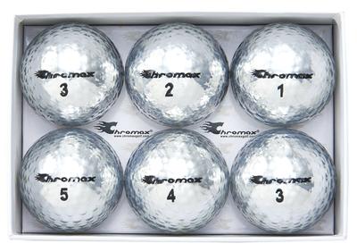 Chromax Metallic M5 Colored Golf Balls Silver (6 Pack)