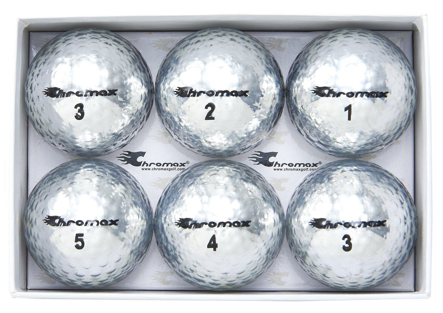 

Кольорові м ячі для гольфу Chromax Metallic M5, сріблясті (6 пакет)