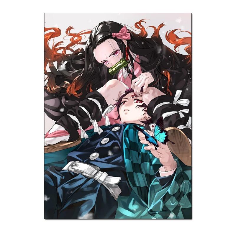 

Аниме Клинок, рассекающий демонов Постер для настенного искусства Обои Kimetsu No Yaiba Печать картины Холст Живопись Дом Кавайная Комната Декор Эстетика 21cm×30cm NoFrame