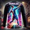 2026 Cristiano Ronaldo Mode Fußball-Superstar Bedrucktes Herren-Fan-Gedenk-Langarm-T-Shirt Kinder Atmungsaktives Trikot