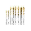 2PCS Alloy Eccentric Drill Bit Set with 9 Blade Design for Concrete and Marble Minimized Vibration for Comfortable Use