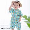 SLINX Baby Boys and Girls Romper Coverall Summer Floral Print Baby Clothes Short Sleeve Open Front Clothes Cotton HF122 Yukata/Jinbei Children's (80,