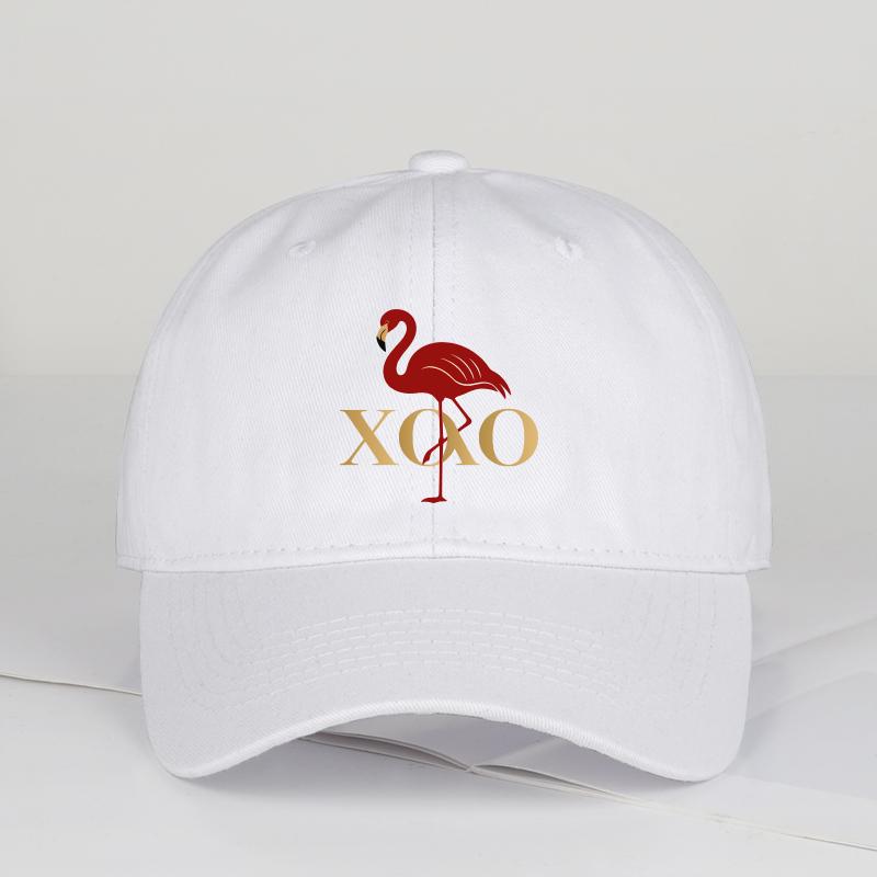 

Flamingo XO Printed SoftTop Baseball Cap Soft Comfortable Lightweight Breathable Adjustable Elegant RoUnisextic Fashionable
