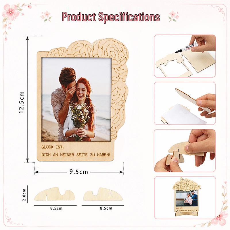 DIY Hand-Painted Colorful Wooden Photo Frame and Ornaments Kit
