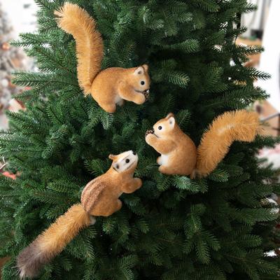 Figurină Veveriță Spumă Ornament Veveriță Ușor Decor Veveriță Realistă pentru Pomul de Crăciun