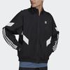 Adidas Originals Logo Print Colorblock Zip-Up Stand Collar Jacket Men Jackets Black HK7322