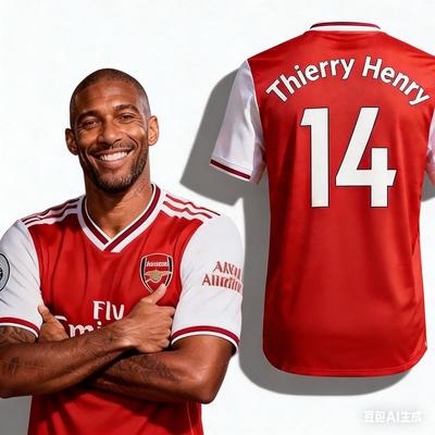 New Design A Must-have for Arsenal Fans! Henry Divine Striker 3D Printed Jersey Casual Loose-Fit Short Sleeve for Soccer Fans
