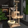 Cat Villa: All-in-One Climbing Tree & Scratch Post with Bed, Litter Box, and Toy