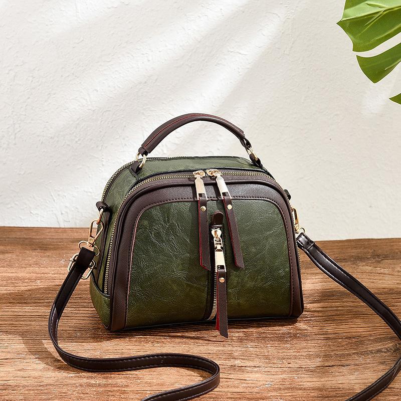 Small Vintage Crossbody Shoulder Bag for Women Designer Top Handle Bags PU Leather Messenger Totes