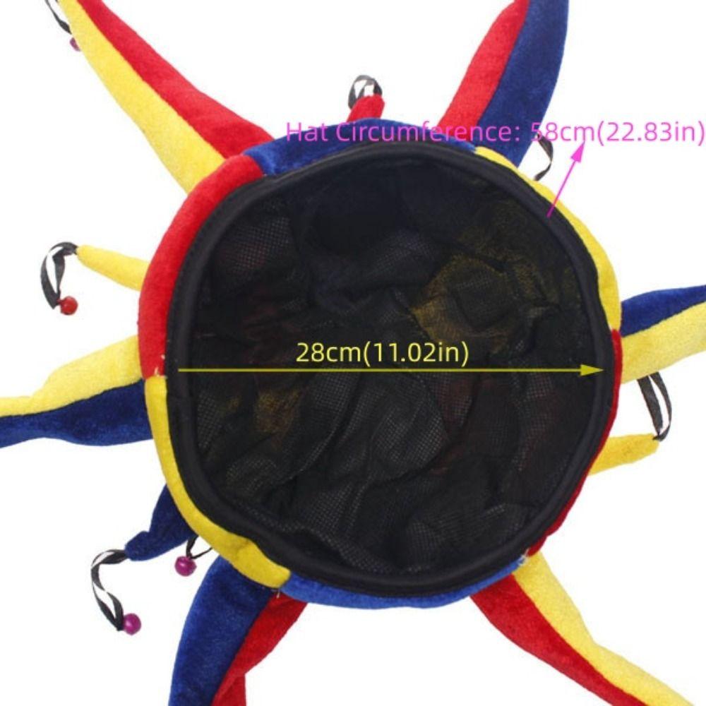 Multicolor Party Costume Hat Dress Up Funny Clown Hat Carnival Clown Hat  Halloween