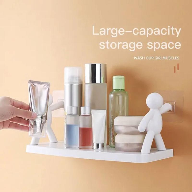 Punching Free Villain Storage Rack The Kitchen Toilet Receive Shelf Floating Shelves Bathroom Wall Mounted Shelf