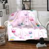 Custom Name Peppa Pig Theme Printed Blanket - Perfect for Couch, Bed, Travel & Outdoor Use | Machine Washable, Cozy & Durable.