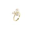 Fashion Personality Butterfly Pearl Ring Women'S Tide Niche Design Light Luxury Open Index Finger Ring Ring