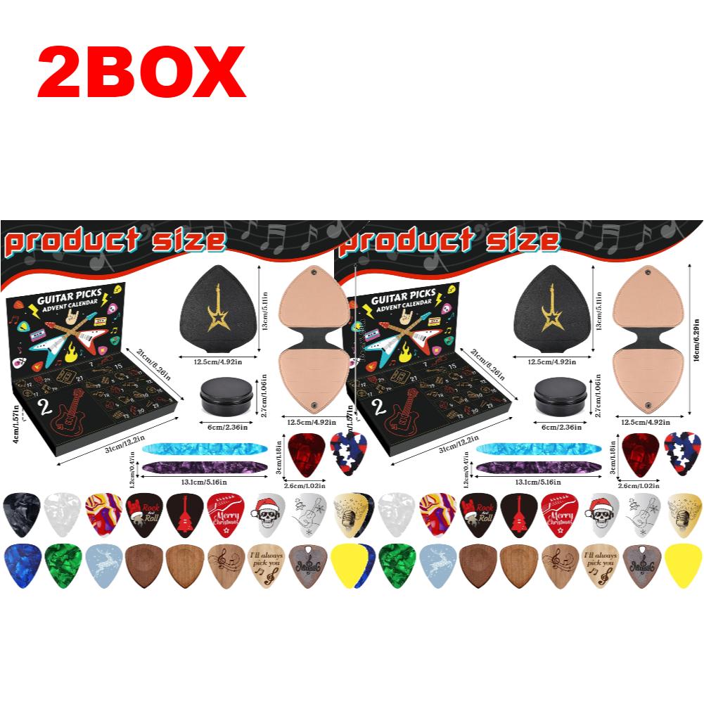 1/2/3BOX Guitar Picks Advent Calendar 24 Days Christmas Countdown CalendarXmas Gifts With 20 Guitar Picks for Guitar Player New