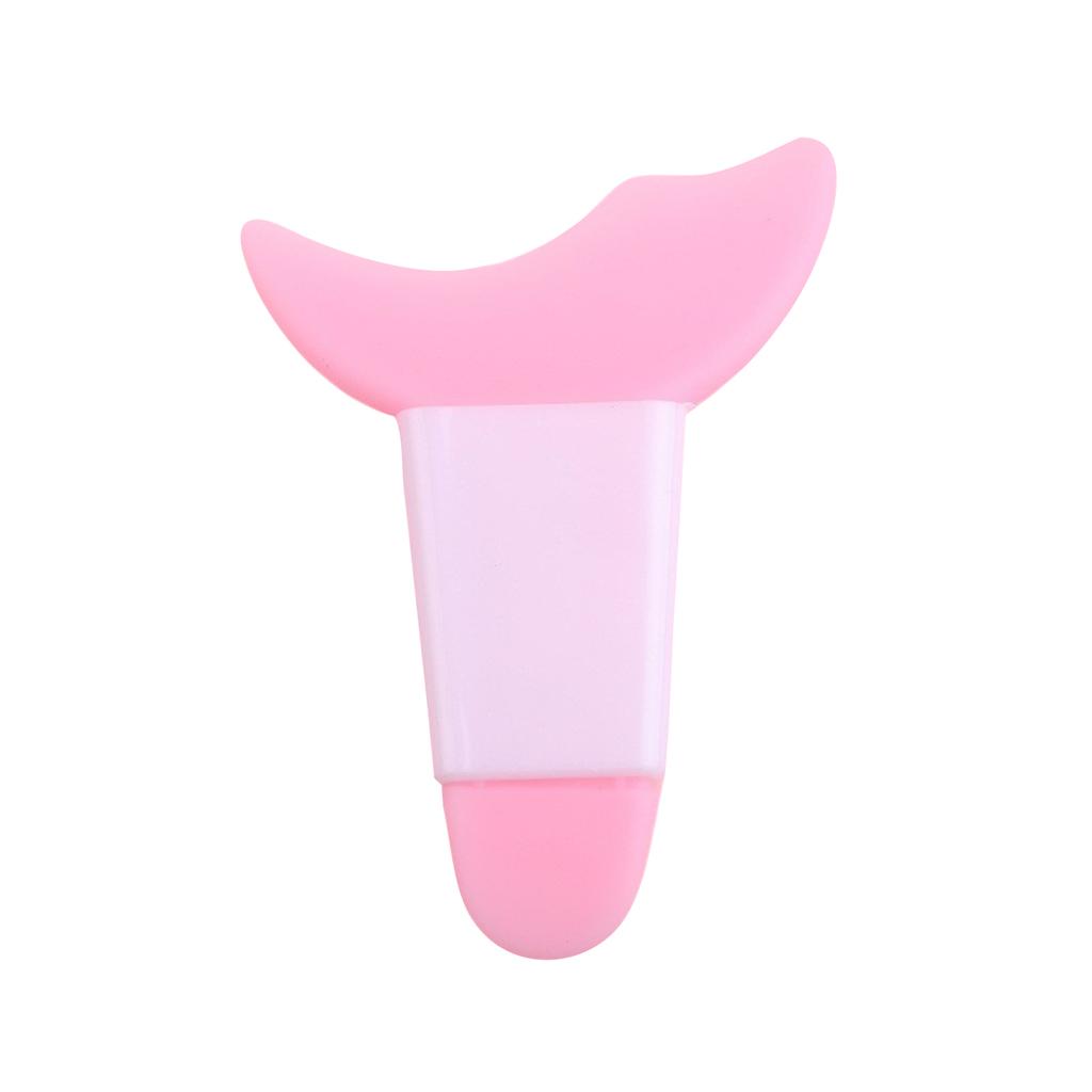 Eye Makeup Assistant Long Handle Baffle Easy To Clean Lower Eyelid Brush Multifunctional Silicone Crescent