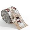 Linen Christmas Themed Ribbon Festive Atmosphere Anywhere Go Wrapping Ribbon Burlap Ribbon Ribbons