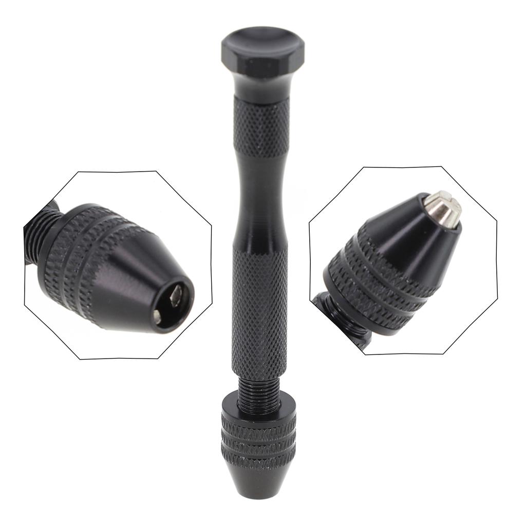 0.3-3.2mm Hand Drill Aluminum Alloy Drill Bits For Drilling Wood For Rubber Manual Punching Mini Hand Drill Black Hand Drills